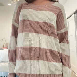 Striped knit sweater